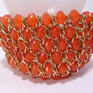 Ann Taylor Rozanne Assoulin Breast Cancer Awareneness Red Bead Bracelet NWT 59